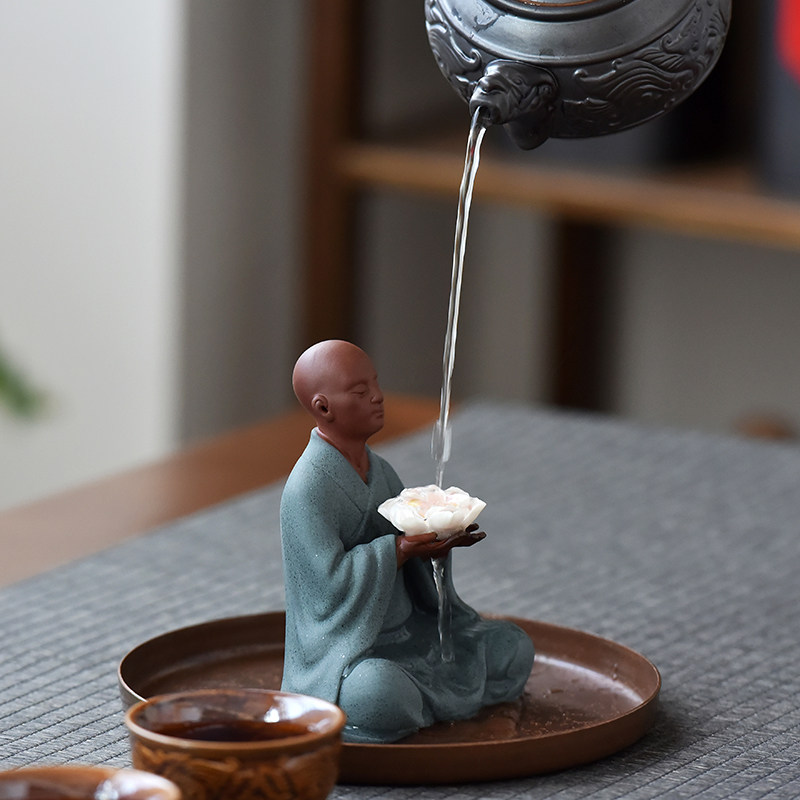 紫砂小沙弥茶宠摆件精品可养陶瓷和尚茶具茶桌茶盘茶台装饰工艺品,餐饮具,茶宠摆件,淘宝优惠券,粉丝福利购,淘宝优惠卷