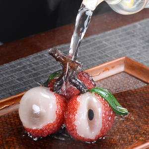 变色茶宠个性荔枝抖音同款摆件精品可养创意茶桌茶玩茶道茶具配件