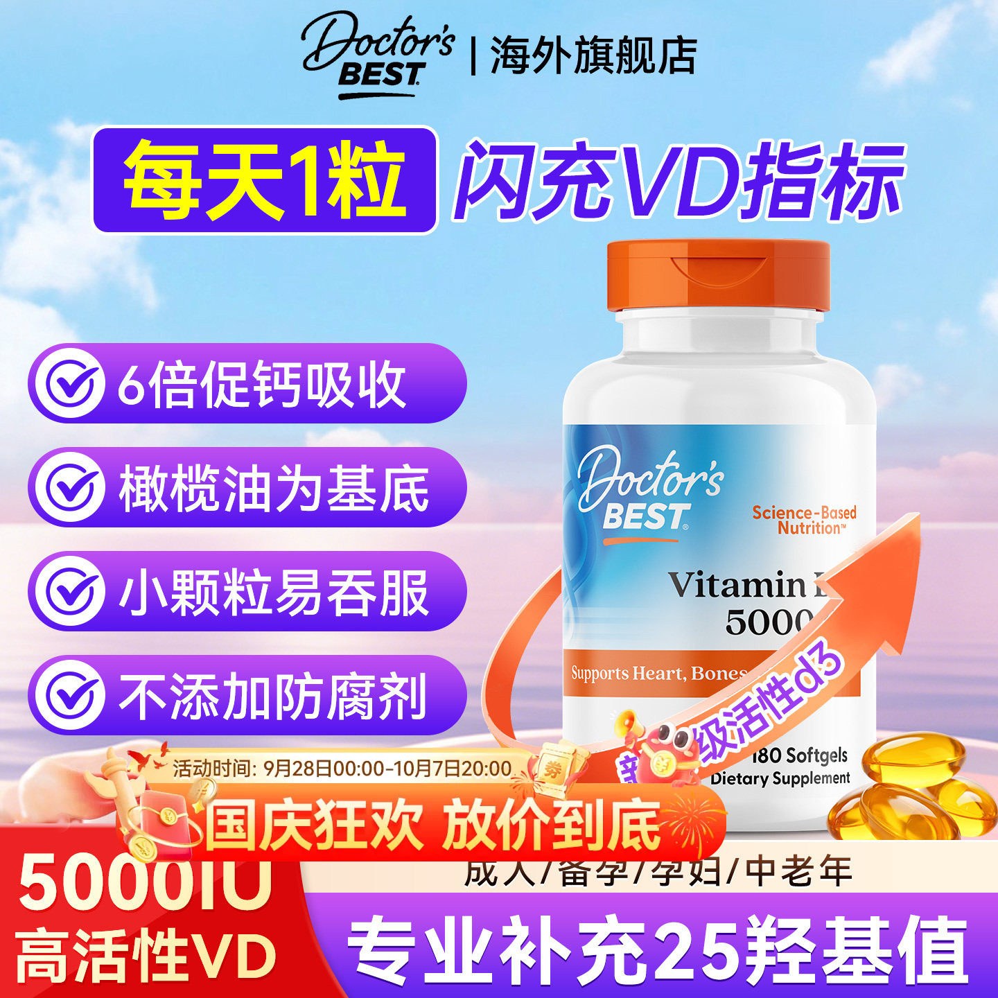 【全新日期】金达威维生素d3成人图片