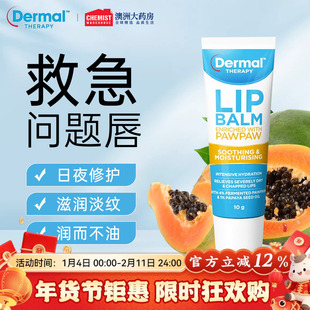 Dermal Therapy乐慕康润唇膏秋冬滋润保湿干裂修复死皮女官方正品