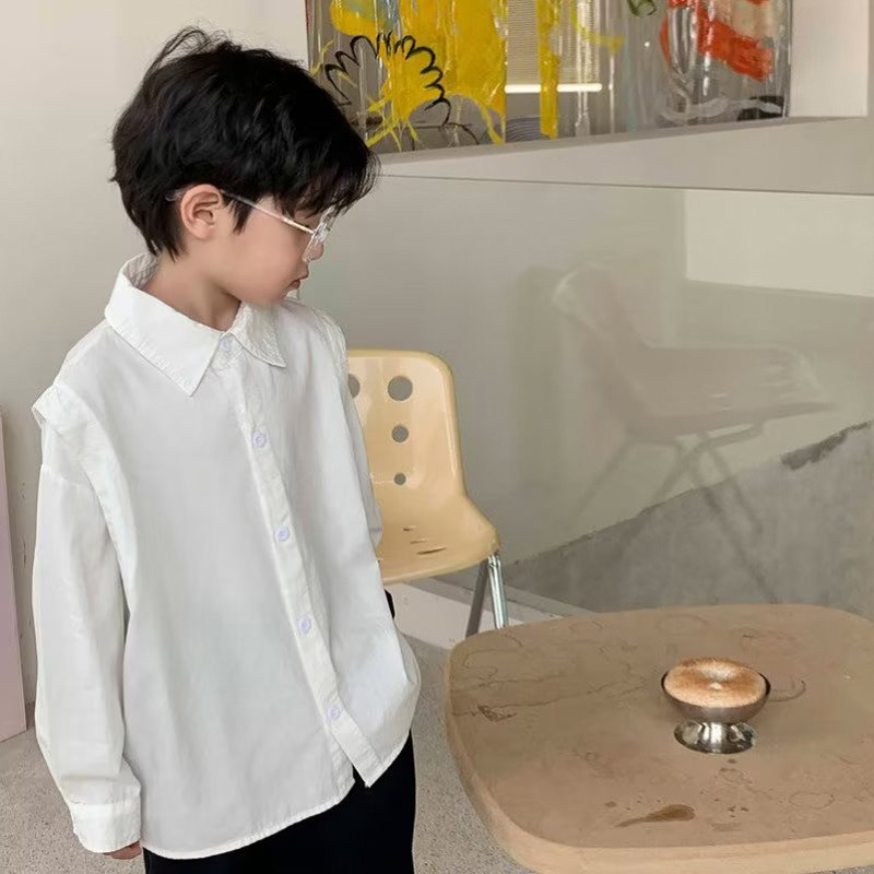 男童纯棉长袖衬衫韩版半袖上衣2025儿童夏季宝宝衬衣洋气中大童装,童装/婴儿装/亲子装,衬衫,淘宝优惠券,粉丝福利购,淘宝优惠卷