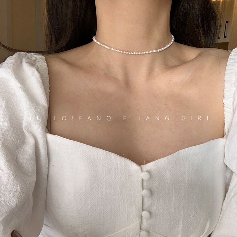 珍珠choker短款脖颈仙气超仙项链