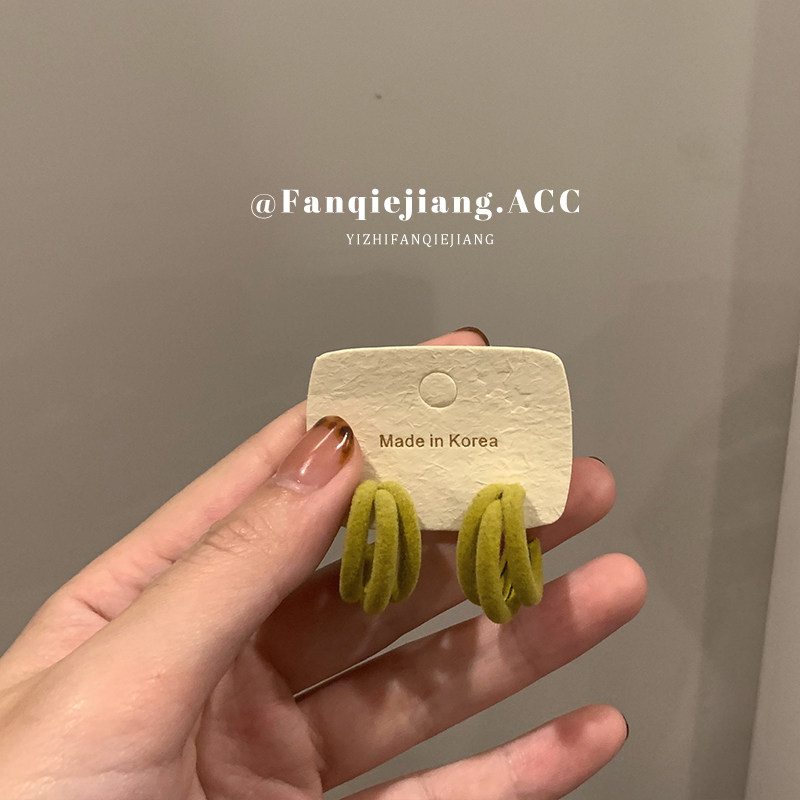 一只番茄酱原创设计复古简约气质百搭彩色多圈毛绒绒布耳圈耳环女,饰品/流行首饰/时尚饰品新,耳环,淘宝优惠券,粉丝福利购,淘宝优惠卷