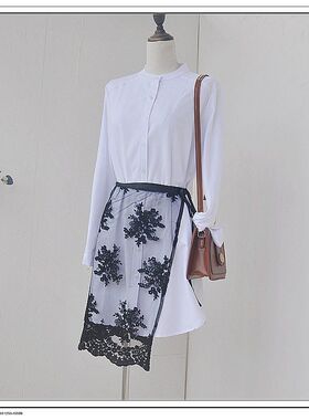 围裙网纱女重工刺绣蕾丝罩裙百搭