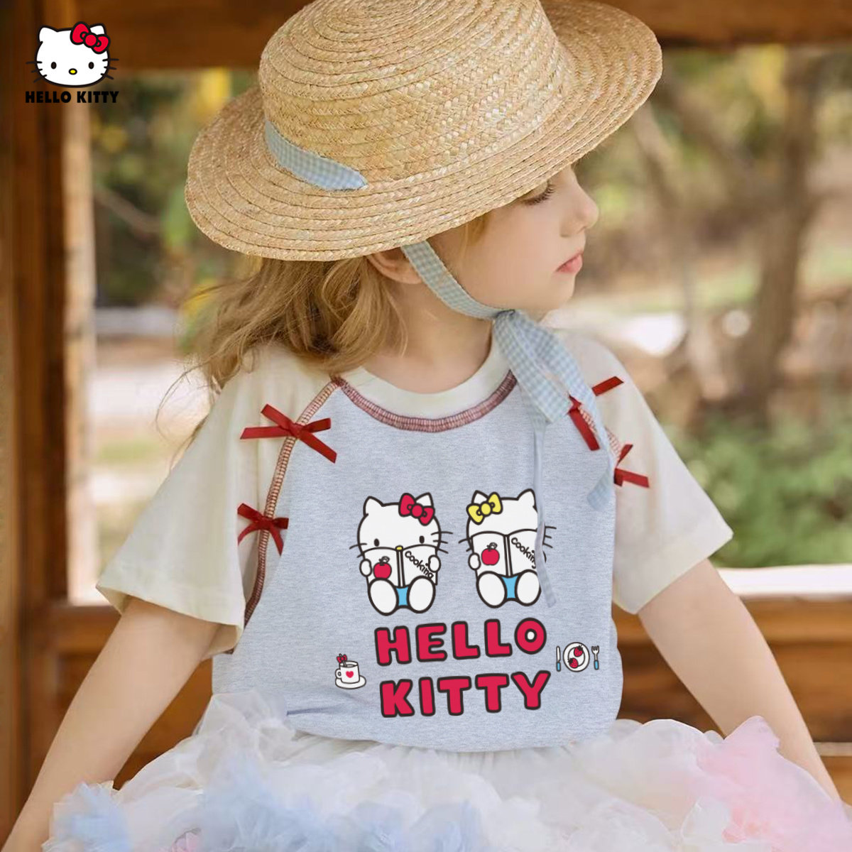 HelloKitty女童短袖T恤2025新款夏季薄款儿童上衣宝宝小女孩大童