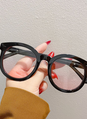 防蓝光素颜ins风近视眼镜框圆形