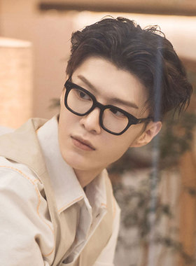范丞丞同款黑框眼镜男潮墨镜方形复古圆脸街拍太阳镜女近视眼镜框