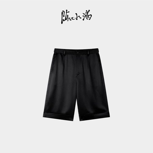 30姆米真丝素绉缎休闲短裤女