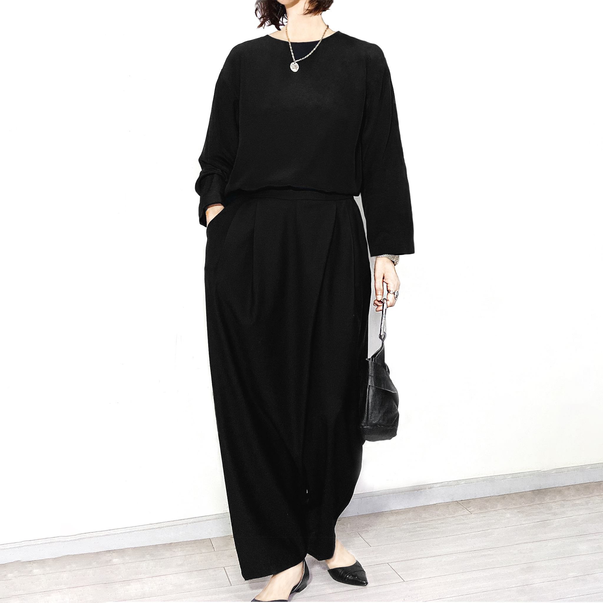 松紧腰陈小满九分哈伦裤