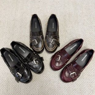 女厚底增高通勤百搭厚底单鞋 女 英伦风小皮鞋 韩女nt3复古乐福鞋