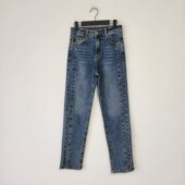 日系春秋季 子时尚 男女韩式 女百搭显瘦蓝色裤 休闲风高腰牛仔裤 5款