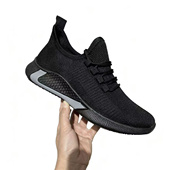 男椰子鞋 飞织网面男鞋 超轻透气休闲鞋 潮流运动鞋 新款 男士