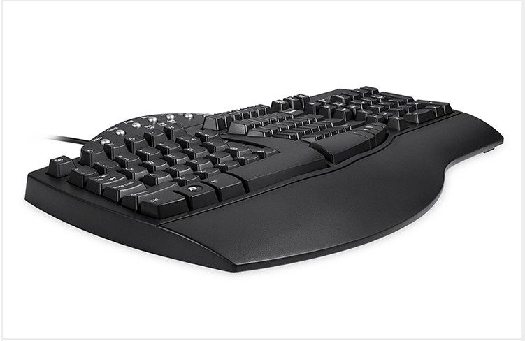 包邮德国佩锐512 有线键盘抗疲劳舒适人体工学办公游戏家用USB口