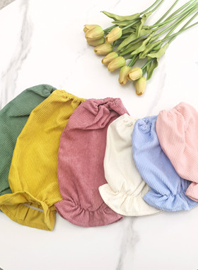 手工条绒灯芯绒套袖办公厨房画画家务护袖白色秋冬羽绒棉服袖头女