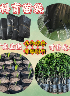 小号育苗袋桉树育苗槟榔营养袋黑色加厚种石榴植袋咖啡树苗营养袋