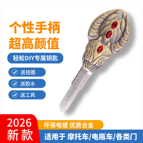 踏板摩托车钥匙改装钥匙柄替换头