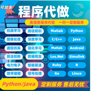 matlab代做程序代编python帮做深度机器学习图像处理算法代码 编程