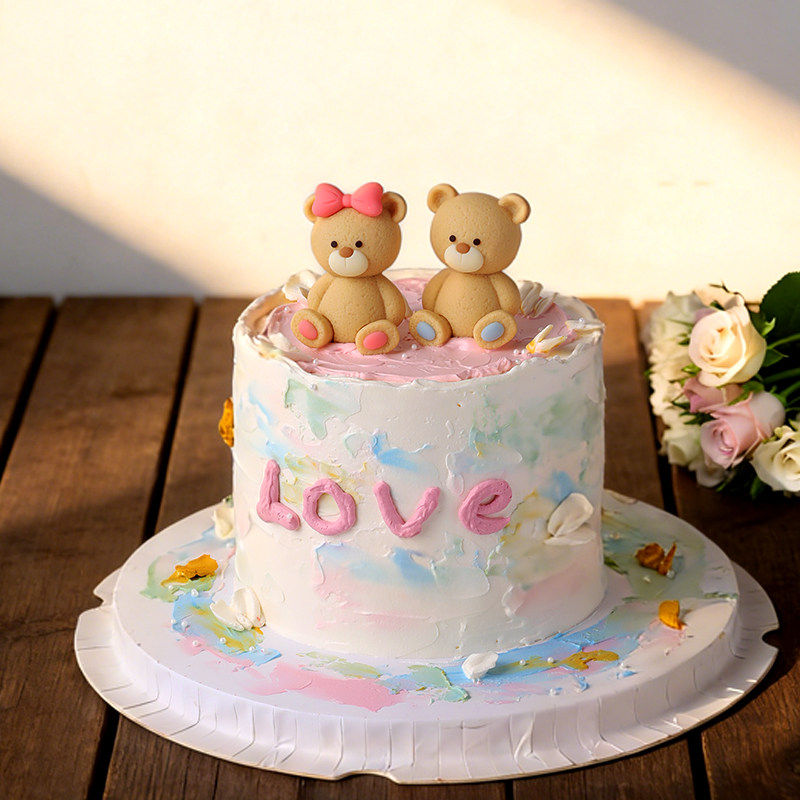 214情人节蛋糕装饰坐姿蓝粉小熊摆件情侣生日表白告白甜品台装扮,节庆用品/礼品,蛋糕/烘焙装饰用品,淘宝优惠券,粉丝福利购,淘宝优惠卷