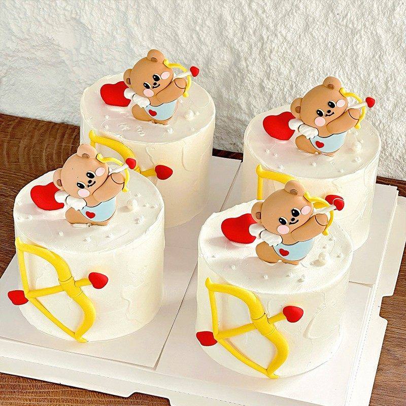 214情人节蛋糕装饰软胶射箭爱心黄油小熊摆件情侣告白烘焙插件,节庆用品/礼品,蛋糕/烘焙装饰用品,淘宝优惠券,粉丝福利购,淘宝优惠卷