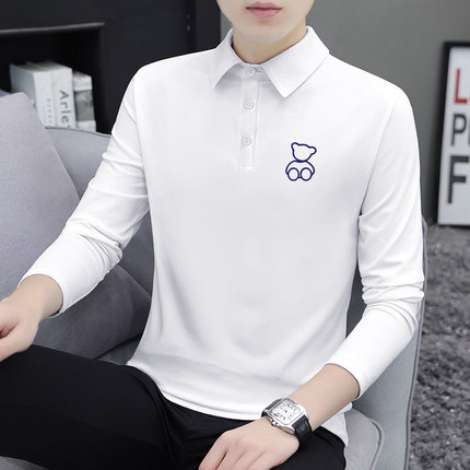 清仓捡漏~男士长袖T恤春秋POLO衫潮流百搭修身翻领半袖莫代尔上衣