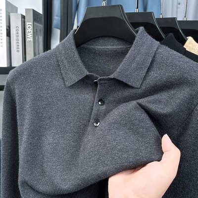 针织+翻领+简约+保暖+打底衫