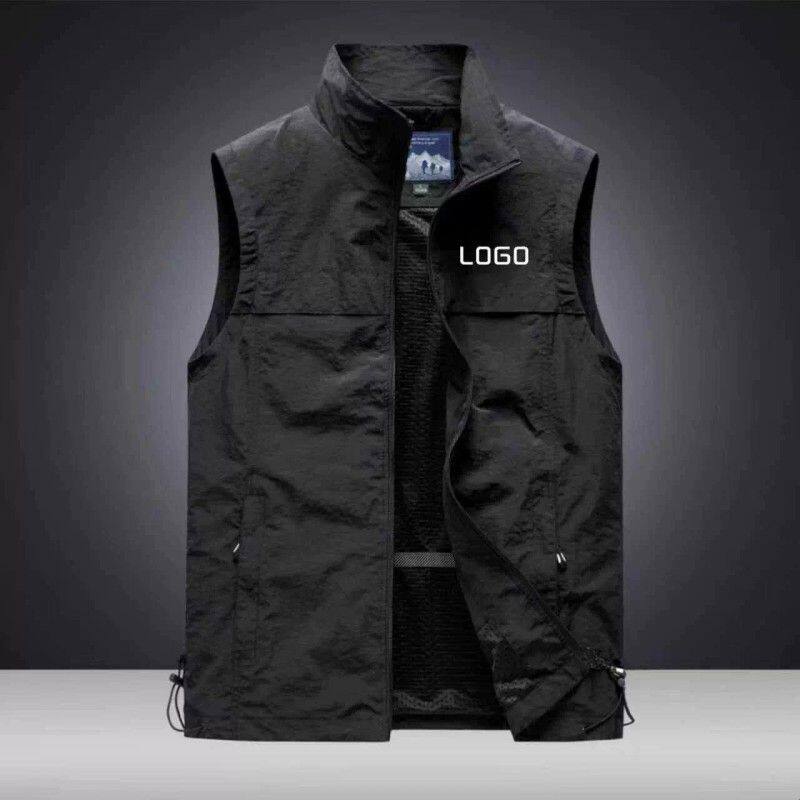 马甲印logo高端薄款户外透气企业公司团队背心刺绣工作服马夹