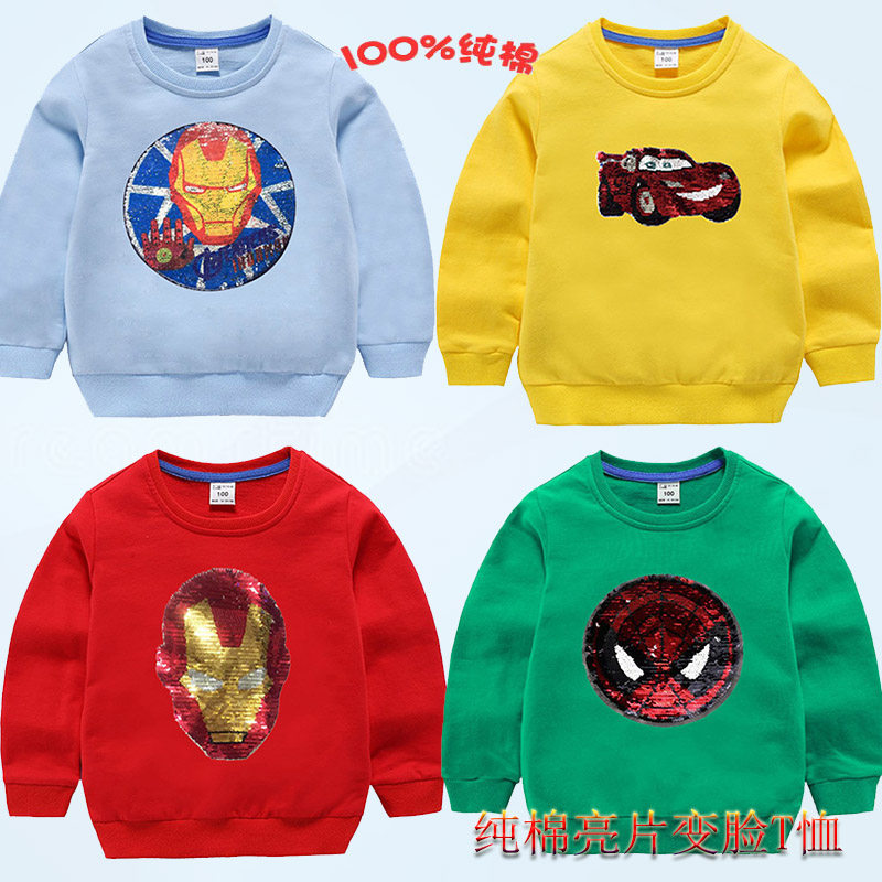 抖音同款钢铁侠80-150儿童卫衣