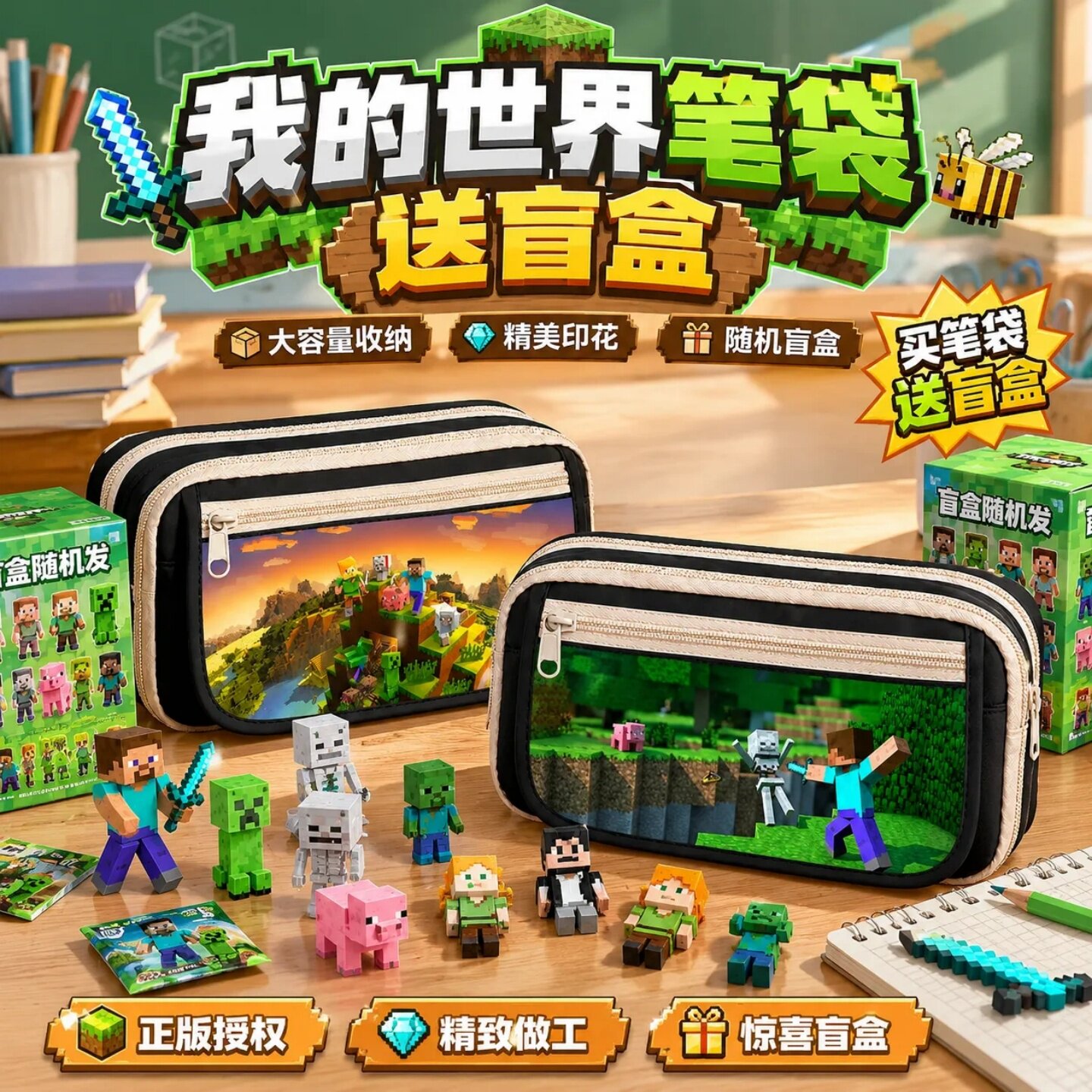 我的世界创意笔袋大容量图片