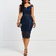 lace bridesmaid dress Navy Women Wedding White blue dresses