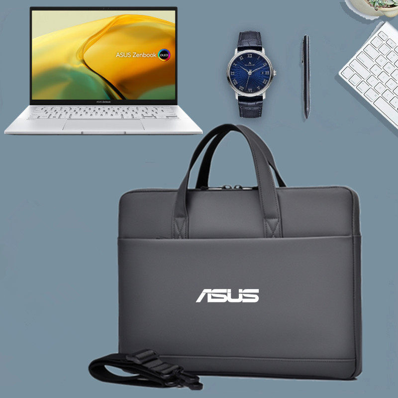 适用华硕VivoBook14/15笔记本电脑包无双 灵耀X14英寸手提袋无畏Pro15单肩16英寸皮膜防水男女