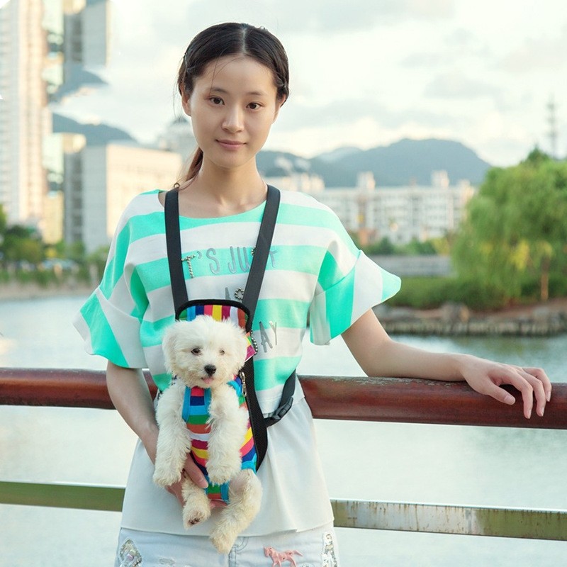 宠物胸前包狗狗四脚背包双肩背带式猫猫背包外出透气出行小猫背带图片