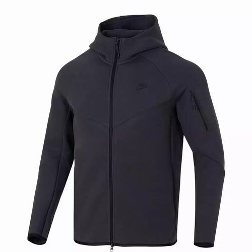 Nike/耐克  防风透气拼接立领连帽梭织开襟锻炼全长拉链叠搭夹