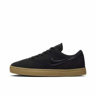 潮流舒适 Check 黑色 低帮 儿童板鞋 耐磨 Nike
