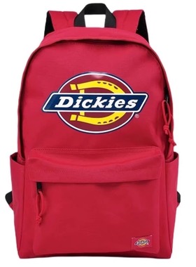 Dickies/帝客 百搭开合聚酯纤维高中初中生书包背包双肩包 红色