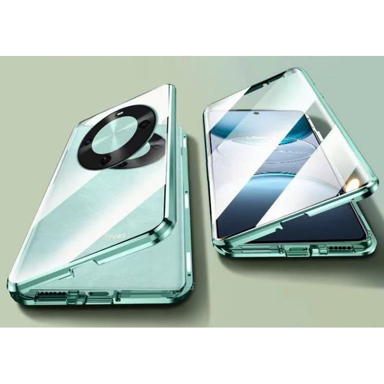 适用华为畅享70X手机壳新款防偷窥防摔前后镜头膜全包保护套畅享70x活力版双面玻璃磁吸透明卡扣壳膜一体男女