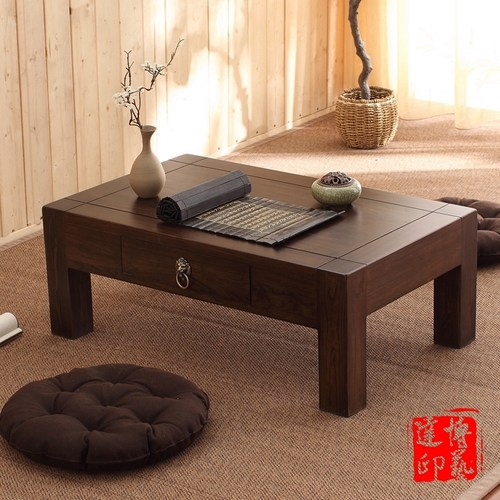 老榆木榻榻米茶几日式禅意矮桌