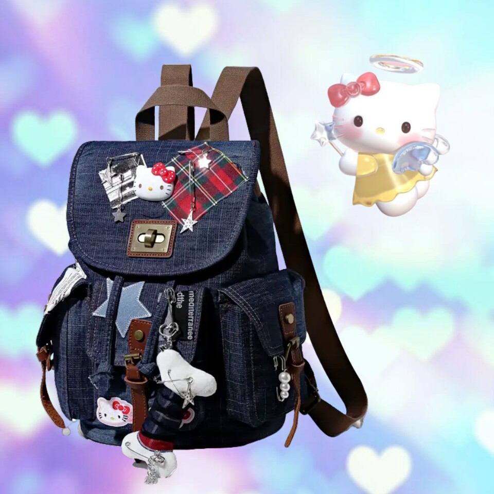 hellokitty周边书包笔袋凯蒂猫联名双肩包小学生痛包生日礼物背包