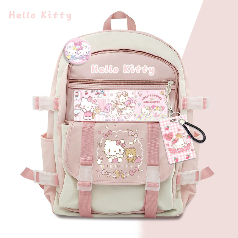hellokitty书包初中女生凯蒂猫双肩包幼儿园联名小学生一年级挂件