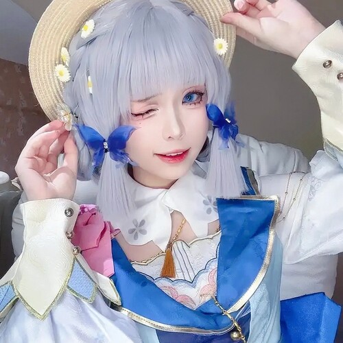 原神cos服装儿童神里绫华cos套装花时来信cosplay假发周边女角色