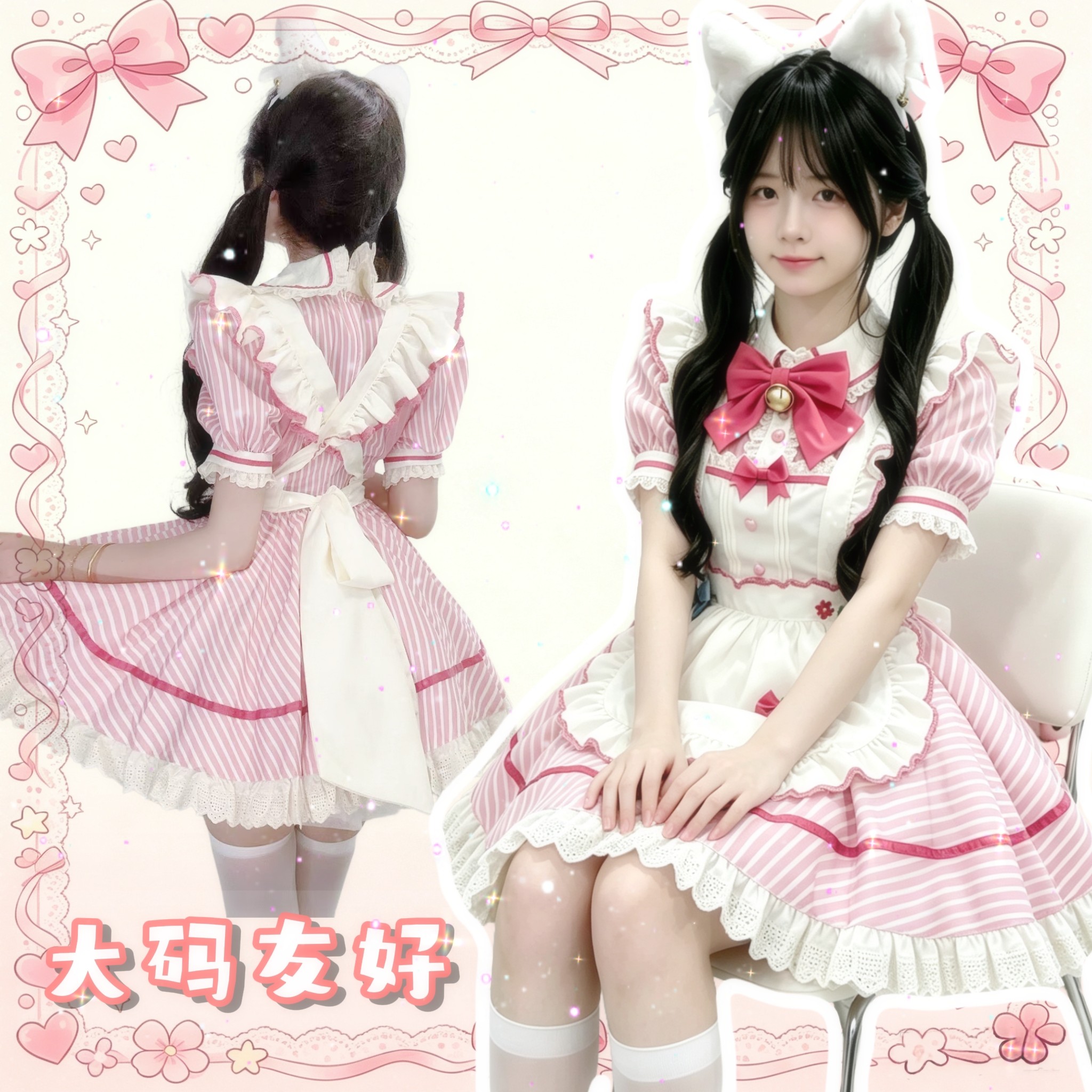 洛丽塔公主裙原创鞋子Lolita日常轻lo裙女童裙撑内搭头饰丝袜长袖图片