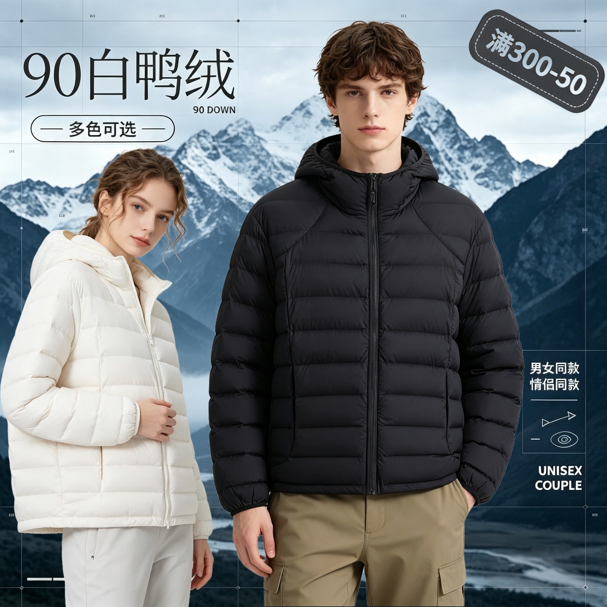 排骨棉服男款羽绒轻薄大码外套连帽立领高级感冬季男士黑色马甲新