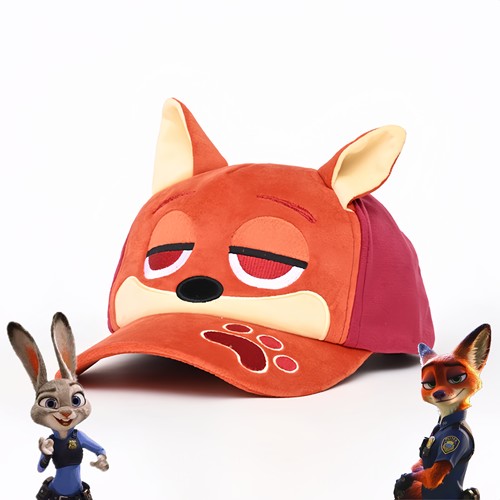 疯狂动物城二联名帽子朱迪兔子警官系列尼克狐鸭舌帽周边儿童冬天