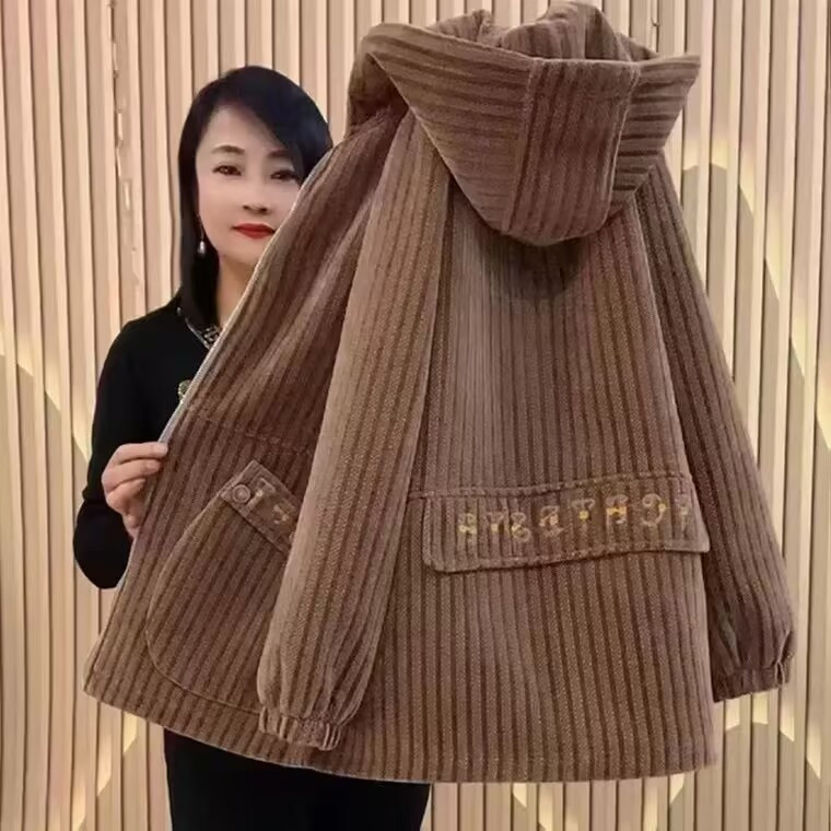 加绒加厚外套女秋冬新款减龄网红百搭休闲宽松连帽大码妈妈装外套,女装/女士精品,短外套,淘宝优惠券,粉丝福利购,淘宝优惠卷