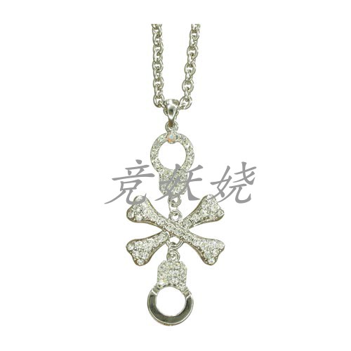 美国代购Western Fashion西方时尚流行首饰水钻交叉骨手铐项链