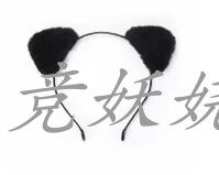 美国代购Western Fashion西方时尚派对饰品黑色毛绒猫耳朵头带