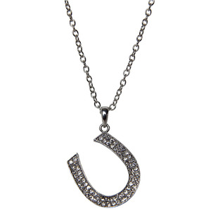 链U型马蹄挂坠项链 fashion性感仿真钻石时装 美国代购 Western