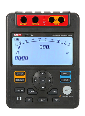工业品优利德UT513A绝缘电阻测试仪数字兆欧表5000V/1000GΩ