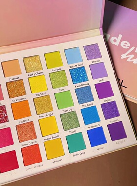 MGL30色彩虹糖眼影儿童舞台妆珠光哑光亮片cos妆专用细闪粉眼影盘