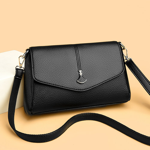 骞诺贝儿真皮质感女包2025新款英伦风小方包斜挎百搭妈妈包