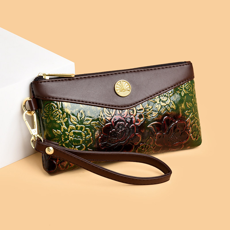 高级感手机小包包女2025新款压花时尚百搭手拿包中年妈妈手拎包